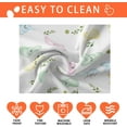 thumbnail image 4 of Easter Colorful Watercolor Rabbits Cute Bunny Tablecloth Round Washable Table Covers for Spring Indoor Outdoor Dining Table Home Party Decorations 60x60 Inch, 4 of 5