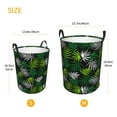 thumbnail image 5 of Bingfone Tropical Leaves1 Waterproof Foldable Laundry Hamper Bucket With Handles For Storage Bin,Clothes Hamper (Small), 5 of 8