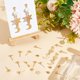 thumbnail image 4 of 1 caja con 100 piezas de accesorios para aretes con forma de bola, de acero inoxidable chapado en oro de 18 quilates, con aro y 100 piezas de tuercas de metal., 4 of 5