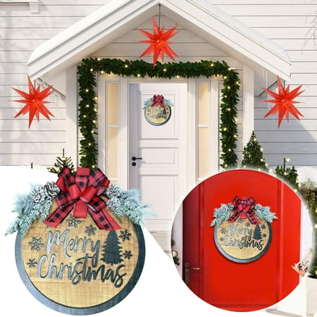 

Dvkptbk Christmas Holiday Theme Door Hanger Welcome Home Decoration Pendant