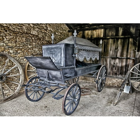 LAMINATED POSTER Old History Antique Horse Drawn Historic Hearse Poster Print 24 x 36