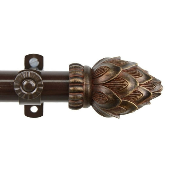 Home Indoor Bud Curtain Rod 120-170 inch - Cocoa