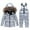 Z1 Silver, variant on Gyujnb Kids Outfits,Girls Winter Snowsuit Insulated Padded Two Piece Warm Outfit with Overalls for Cold Weather,Size:3-4 Years