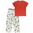 thumbnail image 4 of Lazy One Women's Pajama Set, Short Sleeves with Cute Prints, Relaxed Fit, Dark Green Fetching Tired, Labradoodle, 4 of 7