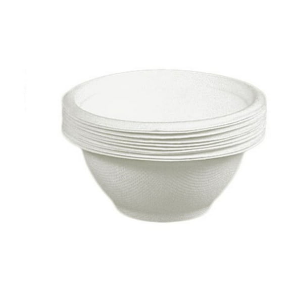 LQXZWJY 10 Pack 230ml Paper Bowls, Disposable Compostable Bowls Heavy-Duty, Biodegradable Soup Bowls Made of Natural Bagasse, Eco-Friendly Sugarcane Bowls for Salad, Dessert, Milk, Cereals