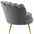 thumbnail image 2 of Modway Admire Scalloped Edge Performance Velvet Accent Lounge Arm Chair in Gray, 2 of 3