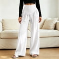 thumbnail image 4 of Khunlpohl Womens Casual Sports Pants Elastic High Waist Yoga Workout Wide Leg Pant Plain Loose Trousers with Pockets, 4 of 8