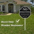 thumbnail image 5 of Uflashmi No Soliciting Yard Sign for House Yard with Stake, Metal, Black and White, 10 x 28 in, 5 of 8