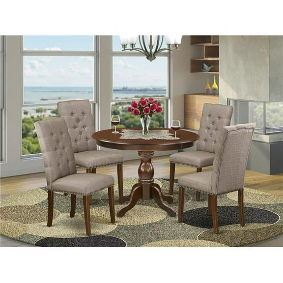 5 Piece Hartland Dining Table Set - Mahogany