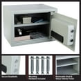 thumbnail image 5 of Stalwart Electronic Digital Safe - Dual Entry Lock Box with 2 Override Keys - Personal Home Safe for Medicine, Jewelry, Handguns, and More - Gray, 5 of 11