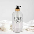 thumbnail image 2 of Glass and Bamboo Soap Dispenser PURE SOAP 34 FL OZ, 2 of 5