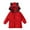 Red, variant on MXIEZI 9 Months to 6 Years old Newborns Toddlers Winter Hooded Jacket Plush Long-Sleeved Trench Coat with Zipper Thickened Windbreaker for Boys Girls Solid Color Warm Outerwear