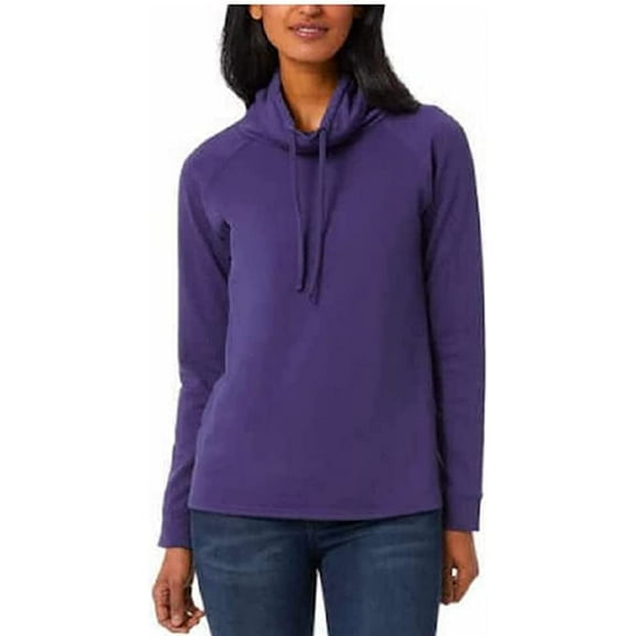 32 DEGREES Heat Women's Funnel Neck Long Sleeve Top (XS,Orion Blue)