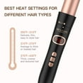 thumbnail image 3 of Bestope Travel Size Professional 1.25" Tourmaline Ceramic 6 in 1 Curling Iron and Interchangeable Hair Wand Set with Protective Glove, Ionic, Rose Gold, 3 of 4