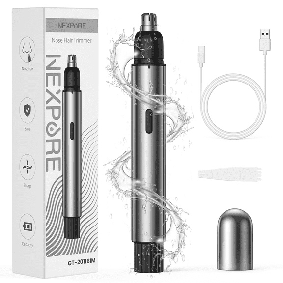 NEXPURE Nose Hair Trimmer for Men Women, Lithium Ion Battery Electric Nose Ear Hair Remover, GT-2011BIM