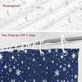 thumbnail image 6 of Christmas Navy Blue Bathroom Shower Curtain Winter Christmas Balls Snowflakes Star Waterproof Washable Shower Curtains for Bathtub Bath Decor with Grommets and Hook 66 X 72 Inch, 6 of 8