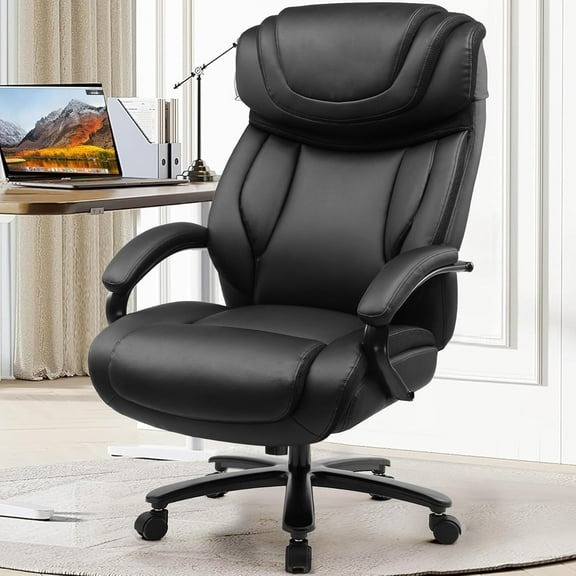 GTPOFFICE Big and Tall Office Chair 500lbs Executive Chair Heavy Duty Extra Wide Seat, High Back Ergonomic Computer Chair Large  Desk Chair Tilt Rock Adjustable Headrest