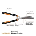 thumbnail image 4 of Fiskars 23-Inch Power-Lever Hedge Shears, Self-Sharpening Precision-Ground Steel Blades, For Trimming/Shaping Hedges and Shrubs in Your Garden, Lawn and Yard Tools, Black/Orange, 4 of 5