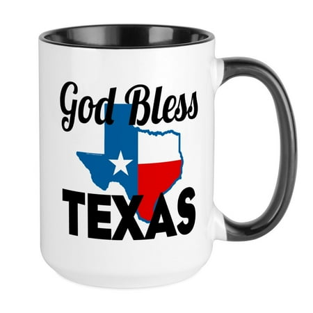 

CafePress - God Bless Texas Mugs - 15 oz Ceramic Large Mug