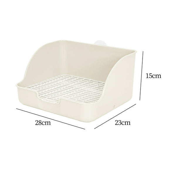 PP Plastic Rabbit Litter Box Rectangular Pet Toilet Chinchillas Bunny Potty Trainer Corner Small Animal Litter Pee Pan