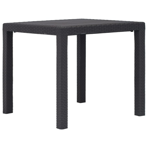 Lyumo Garden Table Brown 31 1 X31 X28 3 Plastic Rattan Look Com - Brown Plastic Garden Furniture Lyumo Garden Table Brown 31 1 X31 X28 3 Plastic Rattan Look Com - Brown Plastic Garden Furniture
