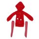 thumbnail image 1 of Ropa de vestir Yotijar con capucha medias para muñeca 1/3 60cm rojo, 1 of 6