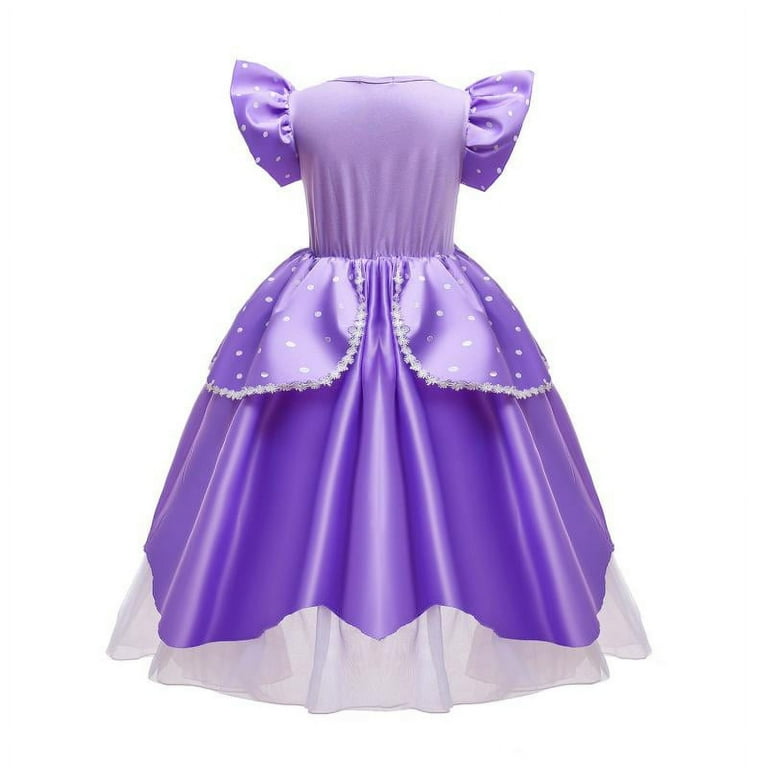Girls Princess Sofia Costume Birthday Christmas Halloween Cosplay Dress With Accessories Walmart