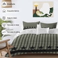thumbnail image 4 of Sage Green Black Plaid Bedding 3 Piece Duvet Cover Set Twin Size, Vintage Star Buffalo Check Rustic Soft Microfiber Comforter Cover with Zipper Closure & Pillowcases, FadeResistant Quilt Cover, 4 of 9