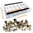 520 Flat Rivet Nut Kit, SAE & Metric, M3-M10 & 6-32 to 3/8-16 ...