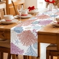 thumbnail image 5 of Red Blue Coastal Table Runner 72 Inches, Coral Conch Starfish Nautical Ocean Bed Runner Dresser Scarves Tabletop for Indoor Outdoor Parties/Ceremony/Banquet, 14" x 72", 5 of 9