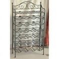 thumbnail image 3 of International Caravan Iron 24-bottle Folding Wine Rack with Shelf, 3 of 5