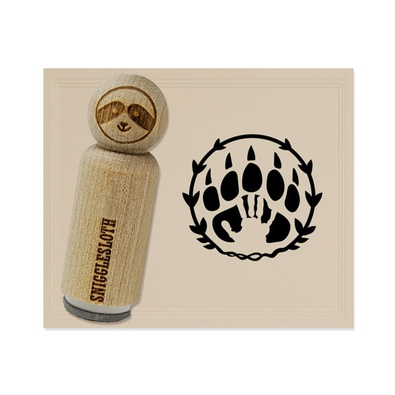 Druid Bear Claw Hand Print Rubber Stamp for Scrapbooking Crafting Stamping - Mini 1/2 Inch