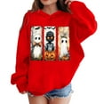 thumbnail image 1 of Cute Halloween Hoodie for Girls Fall Sweatshirt with Pumpkin Print Soft Pullover Casual Warm Top, 1 of 6