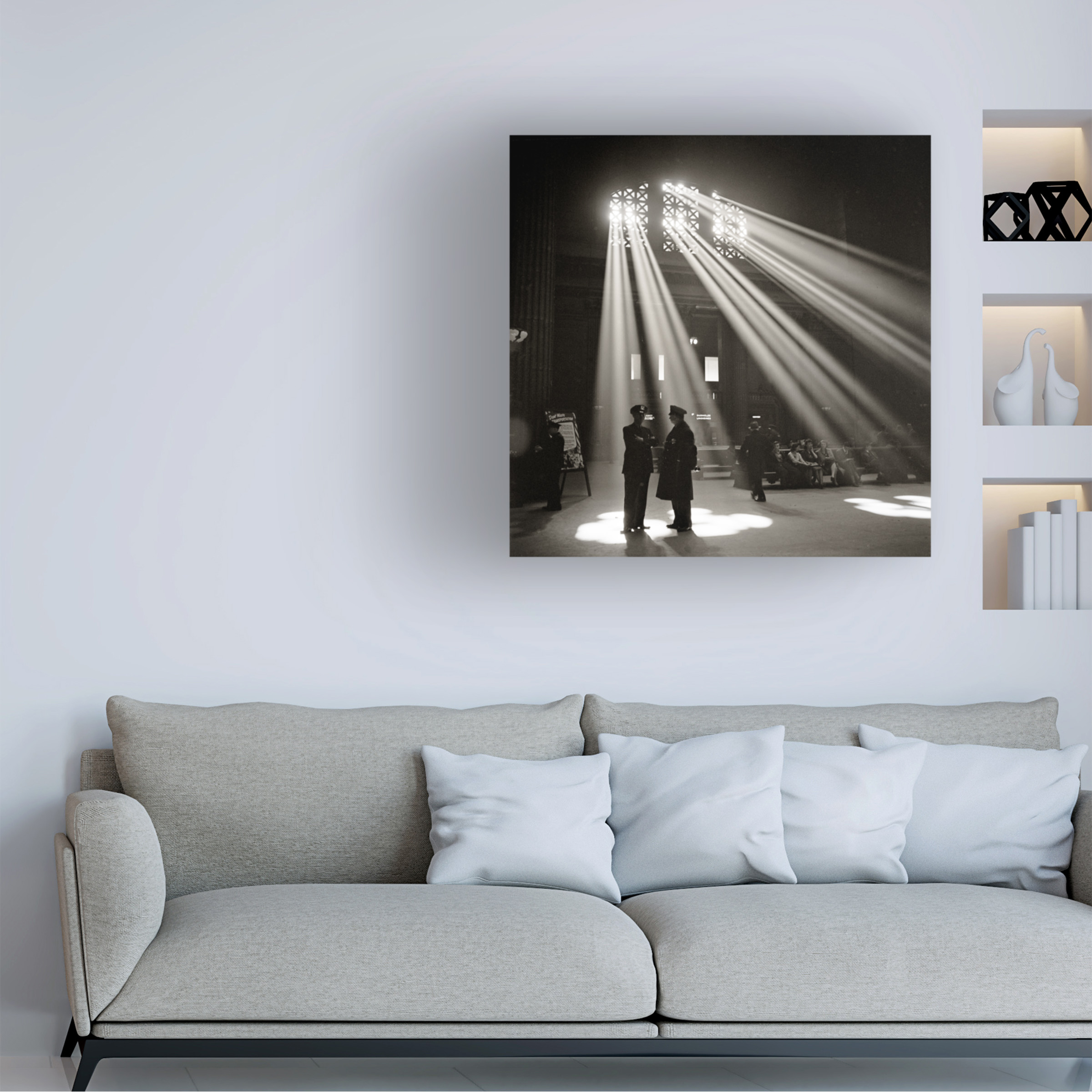 Print Collection 'Police in Waiting Room of the Union Station Chicago' Canvas Art