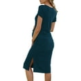 thumbnail image 3 of Women's Maternity Dress Short Sleeve Split Pregnancy Dresses Maternity Clothes, 3 of 6