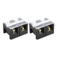 thumbnail image 1 of Heavy 2 Pcs Terminal Block Dual Rows 60A 600V Compact Terminal Block Barrier Strip with PC Shell for Power Distribution System, 1 of 7