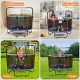 thumbnail image 4 of Skyhot 55" Indoor Outdoor Mini Round Trampoline for Kids with Enclosure Net and Basketball Hoop, 4 of 7