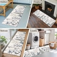 thumbnail image 6 of Vintage Floral Area&nbsp;Rug 2x6ft Botanical Farmhouse Beige Rustic Leaf Flower Non-Slip&nbsp;Washable Square&nbsp;Rugs Soft Felt Indoor Floor Mat for Bedroom Kitchen Living Room Bathroom, 6 of 9