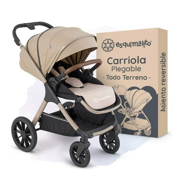Carriola para Bebé Esquimal con Toldo Impermeable, Asiento Removible 360° y Ajustable a 3 Posiciones (Beige)