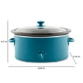 thumbnail image 6 of Mainstays 6 Quart Oval Slow Cooker, Corsair Blue, Glass Lid, 6 of 7