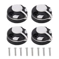 thumbnail image 2 of Inflatable Boat Track Mounting Base, 4Pcs Wear Proof PVC Plastic Black Kayak Track Mount Base  for Replacement, 2 of 8