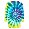 thumbnail image 3 of VBTAPA Tie Dye T Shirts for Women Rainbow Graphic Tee Shirts Funny Casual 3/4 Sleeve Tops Loose Fit Round Neck Tees Lightning Sales of The Day Multicolor S, 3 of 5