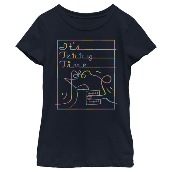 Girl's Soul Terry Missing Soul  Graphic Tee Navy Blue X Small