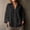 Black, variant on Womens Summer Oversized Button Down Shirts Half Sleeve V Neck Business Casual High Low Tops Loose Fit Blouses