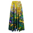 thumbnail image 7 of Nmnitkp Skirts for Women Casual Floral Prints Women's Pleated Skirt Chiffon Elastic Waist A-Line Midi Length Skirt Fashionable Trends Maxi Skirt, 7 of 7