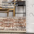 thumbnail image 4 of YOUFORTONG 10x12 Vintage Washable Area Rug,Large Stain Resistant Carpet with Non Slip Backing for Living Room Bedroom Home Decor,Brick, 4 of 6