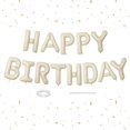 thumbnail image 1 of Globos de cumpleaños con forma de dagelar, color beige, crema y blanco, 40 cm, 1 of 8