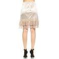 thumbnail image 3 of Women's Double Layered Satin Skirt Extender / Half Slip Lingerie, 3 of 5