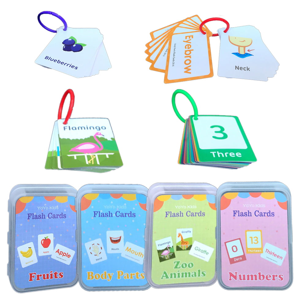 Details about   4-36ct Flash Cards Sets Education Pre-K Numbers Letters Animals Colors & Shape 