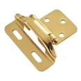 thumbnail image 1 of Hickory Hardware P60010F-3 Semi-Concealed 1/4-Inch Overlay Hinge, Polished Brass, 1 of 1